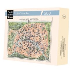 Puzzle 500 pièces - Puzzle en bois découpé à la main - Plan Nouveau Paris monumental